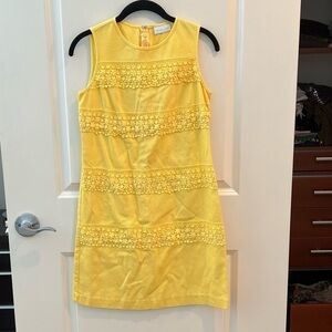 New York & Company Yellow Sleeveless Dress